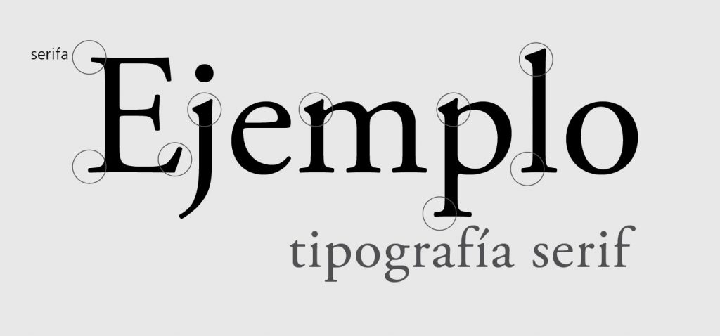 ejemplo de tipografía serif