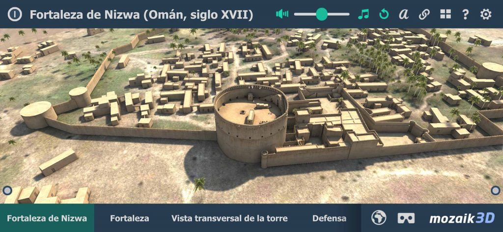 educación y realidad virtual screenshot mozaik 3d fortaleza de nizwa