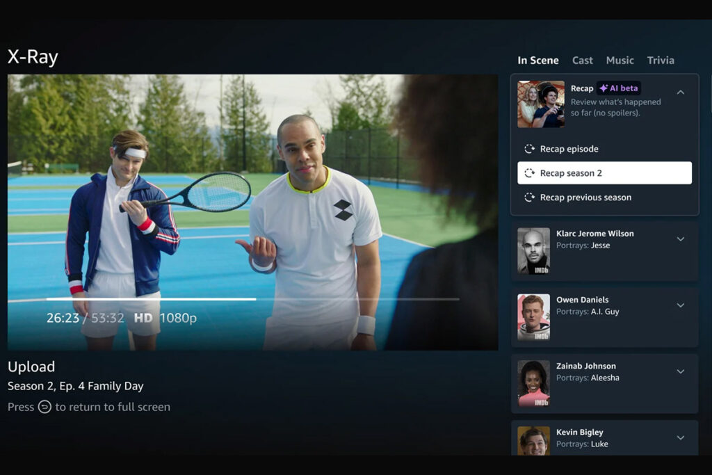 X ray recaps de amazon prime video